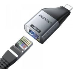 Переходник Essager USB-C to RJ45 1000Mbps Фото 6
