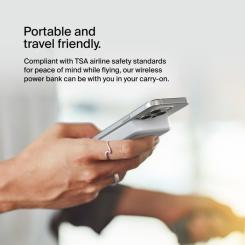 Батарея универсальная Belkin 8000mAh MagSafe Wireless Qi2 White Фото 9