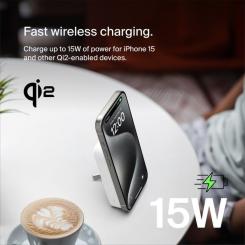 Батарея универсальная Belkin 8000mAh MagSafe Wireless Qi2 White Фото 5