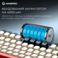Клавиатура GamePro Asgard Ragnar Wireless/Bluetooth/USB UA Blue Фото 9