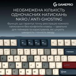 Клавиатура GamePro Asgard Ragnar Wireless/Bluetooth/USB UA Blue Фото 10