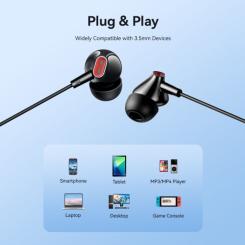 Наушники Vention Echo Lite 3.5mm In-Ear Wired Black Фото 8