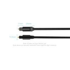 Кабель мультимедийный Vention Optical Toslink 2.0m black Фото 10