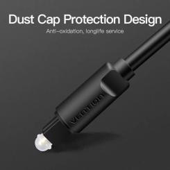 Кабель мультимедийный Vention Optical Toslink 2.0m black Фото 5