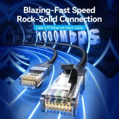 Патч-корд Vention 2м, UTP cat 6 RJ-45 black Фото 1