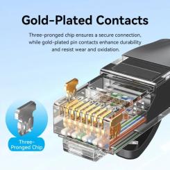 Патч-корд Vention 2м, UTP cat 6 RJ-45 black Фото 6