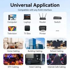 Патч-корд Vention 2м, UTP cat 6 RJ-45 black Фото 8