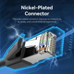 Патч-корд Vention 0.5м, S/FTP cat 8 RJ-45 black Фото 6