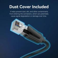 Патч-корд Vention 0.5м, S/FTP cat 8 RJ-45 black Фото 7