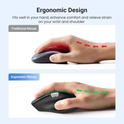 Мышка Ugreen M751 Wireless/Bluetooth Black Фото 2