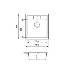 Мойка кухонная Adamant Brick чорний Фото 3