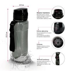 Бутылка для воды Line Art Lens 600 мл темно-синій Фото 5