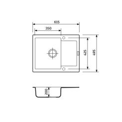 Мойка кухонная Adamant Minimal Old stone Фото 4