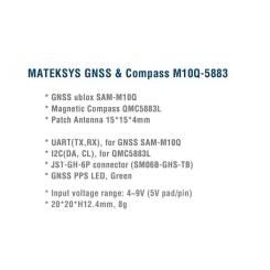 GPS модуль для дрона MATEK M10Q-5883 GNSS + Compass Фото 4