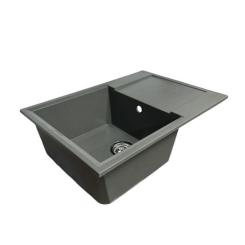 Мойка кухонная Adamant Horizon Medium сірий + змішувач Фото 1