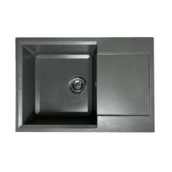 Мойка кухонная Adamant Horizon Medium сірий + змішувач Фото 2