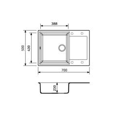 Мойка кухонная Adamant Horizon Medium сірий + змішувач Фото 6
