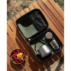 Набор туристической посуды Naturehike чайний NH20CJ007 титан Фото 7