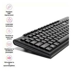 Клавиатура Hölmer K-01OF USB UA Black Фото 5