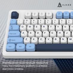 Клавиатура Ajazz AF98 USB UA White/Blue Фото 11