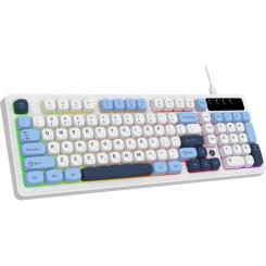 Клавиатура Ajazz AF98 USB UA White/Blue Фото 1
