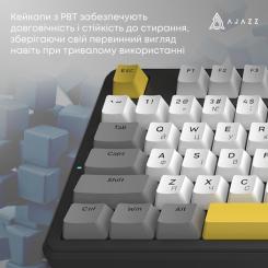 Клавиатура Ajazz AK870 V2 Flying Fish Switch USB UA Black/Grey/Yell Фото 10
