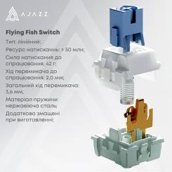 Клавиатура Ajazz AK870 V2 Flying Fish Switch USB UA Black/Grey/Yell Фото 7