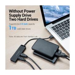 Концентратор Vention USB 2.0 to 4xUSB 2.0 black Фото 4