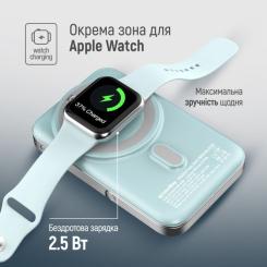 Батарея универсальная ColorWay 10 000 mAh PD/22.5W, 15W MagSafe & Watch Wireless Фото 9