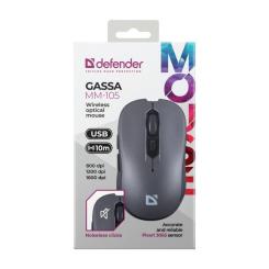 Мышка Defender Gassa MM-105 Wireless Silent Grey Фото 3