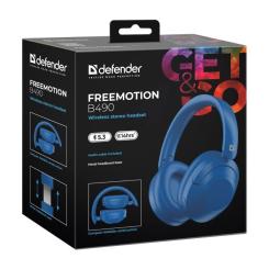Наушники Defender FreeMotion B490 Bluetooth Blue Фото 7