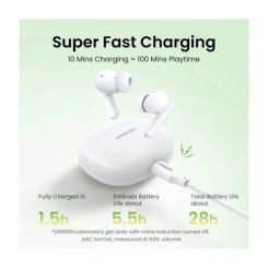 Наушники Ugreen HiTune T3C Earbuds Bluetooth White Фото 2