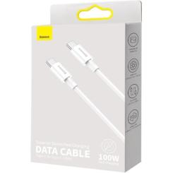 Дата кабель Baseus USB-C to USB-C 2.0m 100W white Фото 2