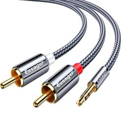 Кабель мультимедийный Essager 3.5mm M to 2xRCA M 3.0m Фото