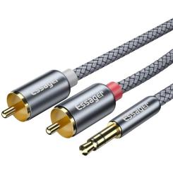 Кабель мультимедийный Essager 3.5mm M to 2xRCA M 3.0m Фото 2