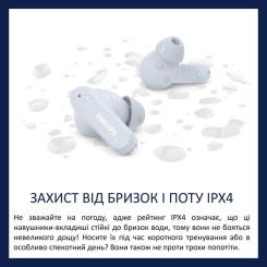 Наушники Philips TAT2000BL/00 Wireless White Фото 9