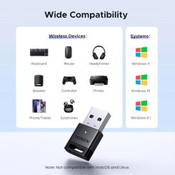Bluetooth-адаптер Ugreen USB Bluetooth 5.4 CM748 Black Фото 3