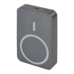 Батарея универсальная EMOS 10000mAh WI1046, 20W, Wireless, grey Фото 3