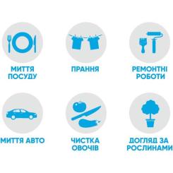 Перчатки хозяйственные Добра Господарочка Black&White Латексні Розмір М Фото 3