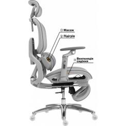 Офисное кресло GT Racer B-816 White/Gray Фото 2