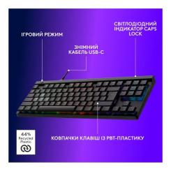 Клавиатура Logitech G515 Rapid TKL Wired USB UA Black Фото 5
