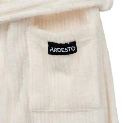 Халат Ardesto жіночий Stripe, розмір XXL, 100% поліестер, білий Фото 2