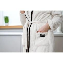 Халат Ardesto жіночий Stripe, розмір XXL, 100% поліестер, білий Фото 5