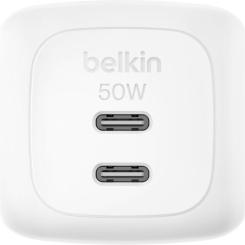 Зарядное устройство Belkin 2xUSB-C PD50W GaN PPS white Фото 2