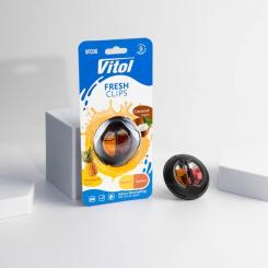 Ароматизатор для автомобиля VITOL Fresh Clips Pineapple+Coconat Фото 4