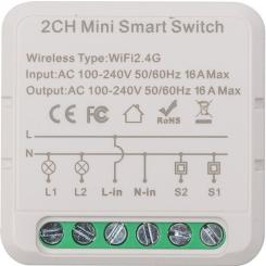 Умное реле TUYA Wifi 16A 2-канальный Фото