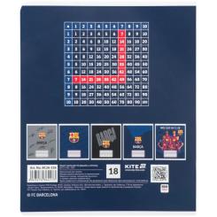 Тетрадь Kite FC Barcelona, 18 аркушів, клітинка Фото 9