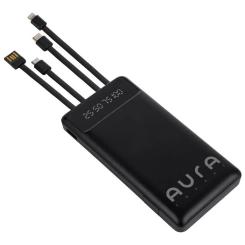 Батарея универсальная AURA NRG10 10000 mAh Black Фото 1