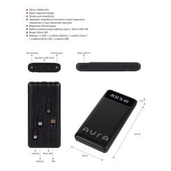 Батарея универсальная AURA NRG10 10000 mAh Black Фото 7
