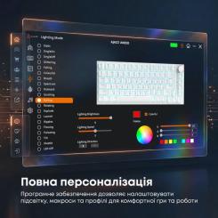 Клавиатура Ajazz AK820 Red Switch USB-C UA White Фото 11